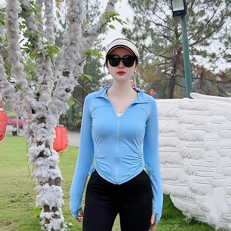 (Deal Hời)Áo định hình fom ôm có dây rút 2 bên, áo tập gym yoga, áo đi nắng, chất thun lạnh 1 lớp mềm mát 5