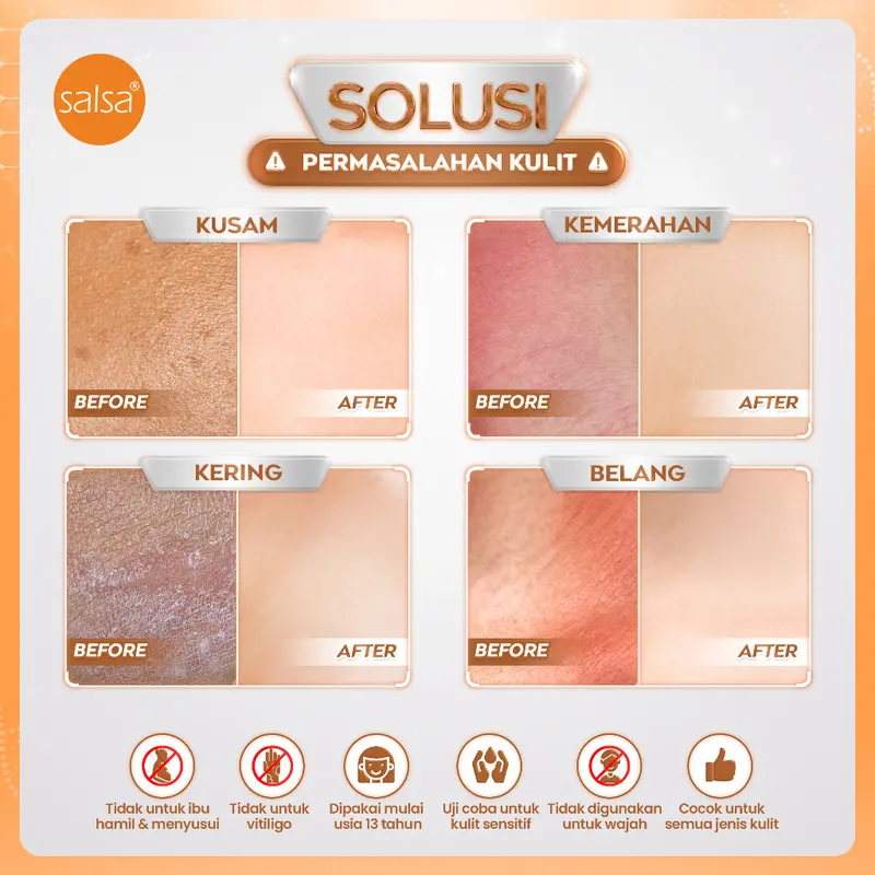 SALSA Body B.L.E.A.C.H - Body Glow Serum Symphony | Hand Body Lotion untuk Mencerahkan dan Melembabkan Kulit dengan 10+  Whitening Agent (Agen Pencerah) 3