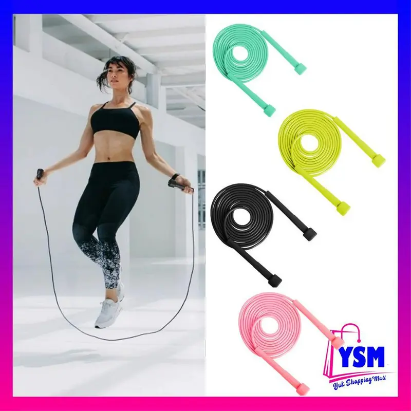 YSM Tali Skipping PVC 2.8M Jump Rope Lompat Tali 280cm Active 280 CM Olahraga Pemula Pelatihan Kardio Kebugaran Bergerak 2 8 Meter 0