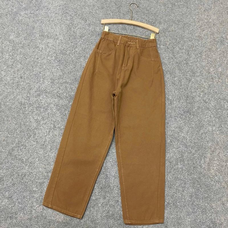 Product Introduction of Quần Baggy Bigsize Nữ Lưng Cao Form Rộng, Quần Baggy Dài 9 Tấc, Chất Vải Jean Dày Dặn, Mềm Mại Cho Nữ Chuppy (50-95kg)- Q524 Pants Women Denim 24