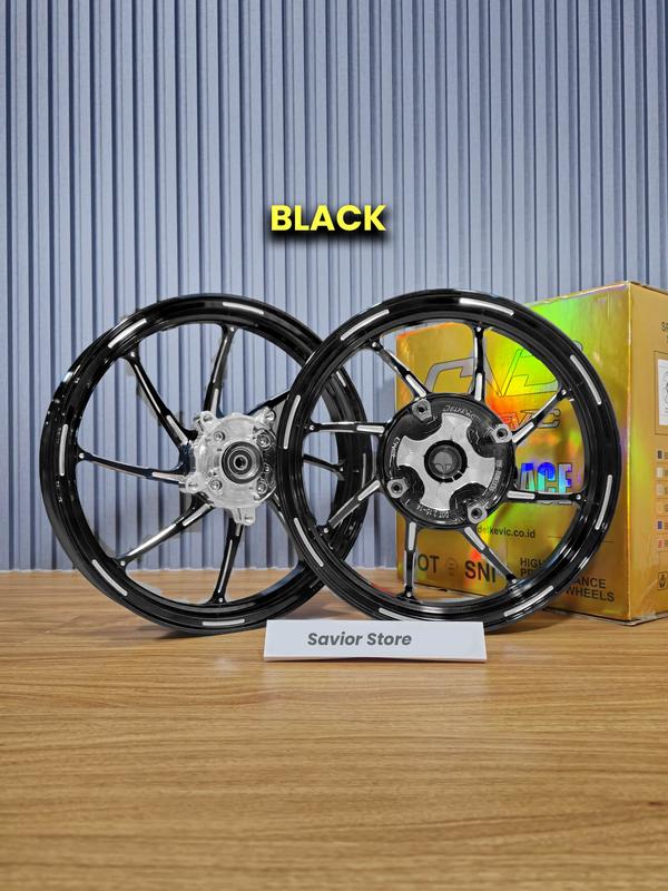 VELG DELKEVIC MODEL M8/ D-SERIES RING 14 LEBAR 185 215 PLUG AND PLAY VARIO 160 ABS CBS VARIO 125 150 NEW OLD LED MIO BEAT VARIO 110 SCOOPY MIO M3 PCX 160 Motorcycle 4