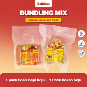 [SPECIAL CICAHAYA BUNDLING MIX BAKSO SOSIS ISI 2 PACK] 1 PACK BAKSO KEJU + 1 PACK SOSIS KEJU GRAND BELMONT PREMIUM 250gr/pack