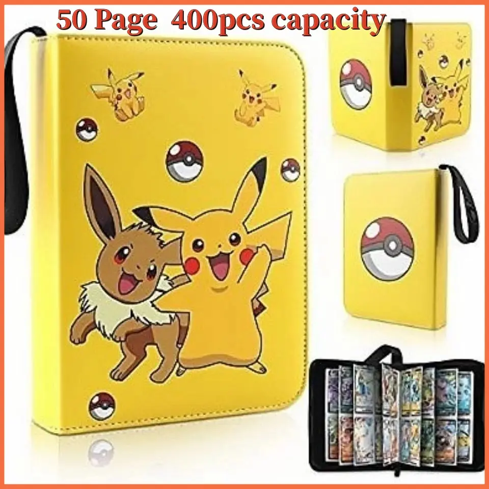 Pokemon Album Book, 400PCS Cards, Anime Game Binder, Pokemon Cards, Zip  Collection Folder, Ready Stock, Kids Toy Gift, Suitable for 24h - TikTok  Shop Singapore