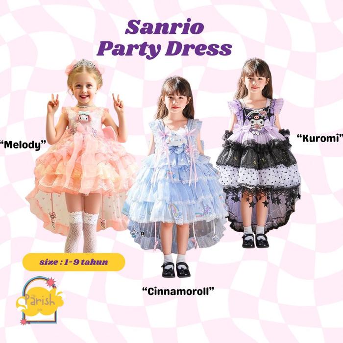 Jual Baru Parishkids Sanrio Character Party Dress /Dress Ulang Tahun Anak  Kostum Kuromi Melody Cinnamoroll - Kuromi, 100 (2-3 Thn) - Kota  Administrasi Jakarta Timur - Caferin | Tokopedia