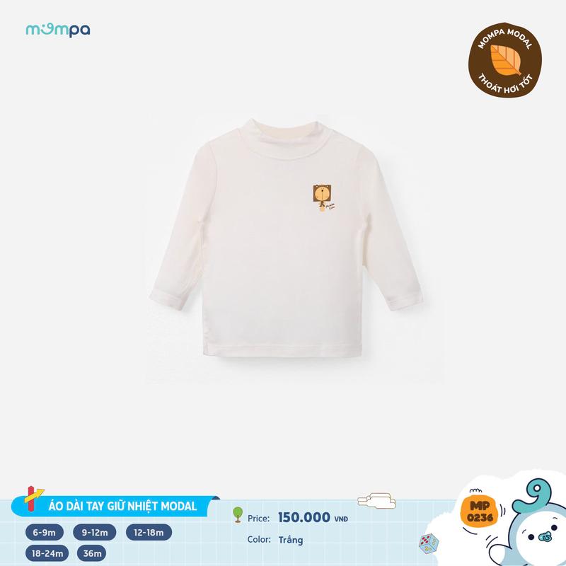  Áo giữ nhiệt cho bé Mompa 9 tháng đến 3 tuổi vải Modal mềm mại thoáng khí MP 0236+0237+0238 M25 DQ 