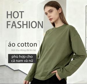 Áo thu đông dài tay chất cotton phù hợp cho cả nam và nữ Unisex