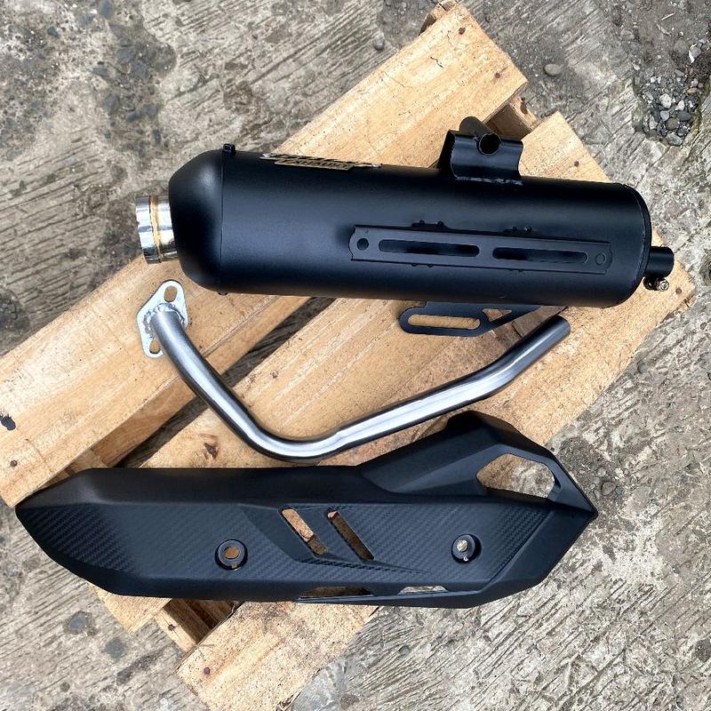 Knalpot Standar Racing Original GOLD EXHAUST Full Aksesoris Tameng Air Blade Gen 2 Bass Adem untuk Motor Vario, Beat, Nmax, Aerox, PCX Motorcycle Motorcycle shijiro Kamera 4