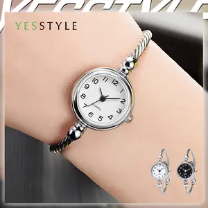 Yesstyle Jam Tangan Wanita Model Gelang Adjustable Analog Quartz Watch Stainless Simple