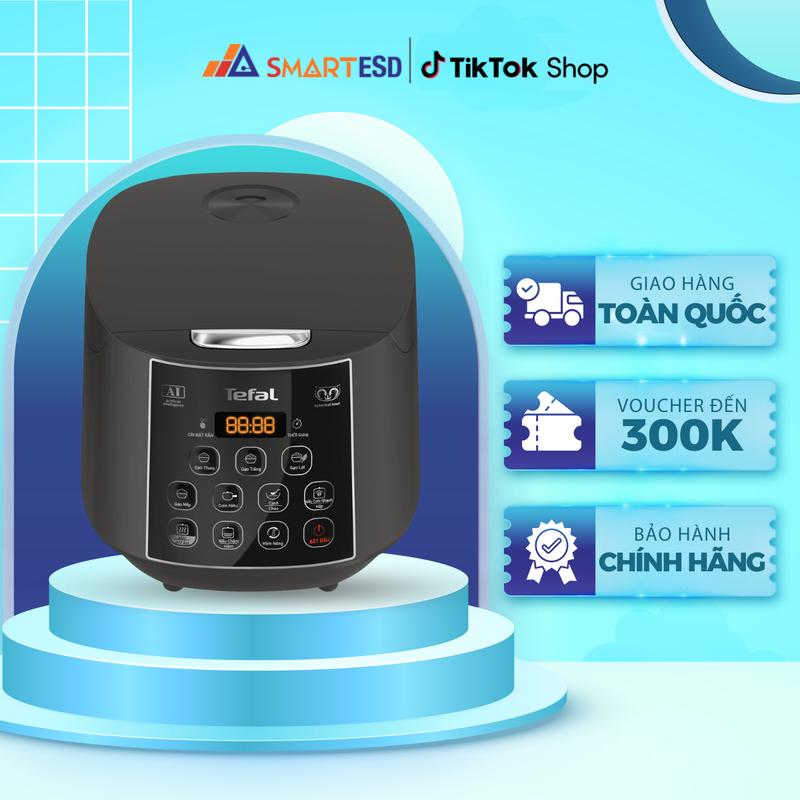 [LIVE] Nồi cơm điện tử Tefal RK736B68 - 1.8L - 750W - Lòng nồi dày 1.985mm - Hàng chính hãng - Bảo hảnh 24 tháng Nấu Cơm Cooker