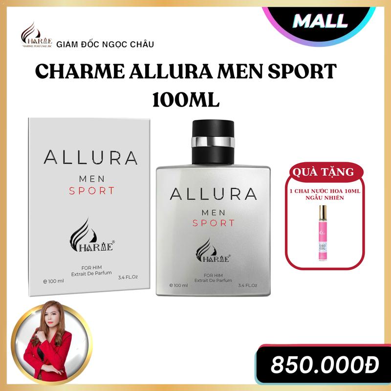 Charme Allura Men Sport 100ml - Nước Hoa Nam Hương Cam & Hương Biển