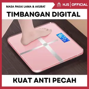 [HJS] Timbangan Badan Digital 180 KG / Timbangan Dewasa / Timbangan Lemak Kuat Anti Pecah
