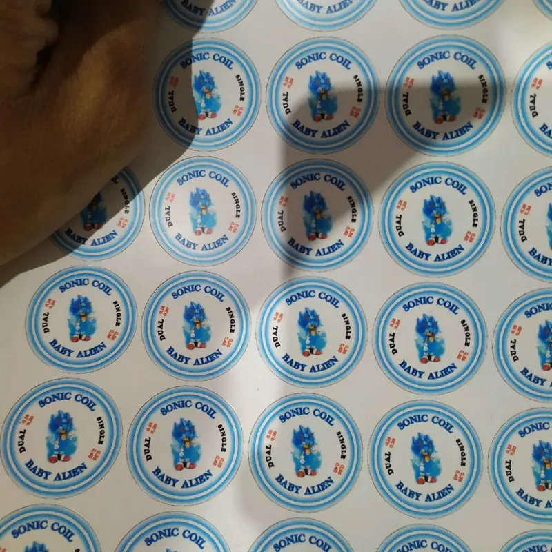 Stiker pin bahan tebal isi 2 psg grade A 3mm bulat awet 0