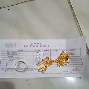 TERLARIS kalung wanita mas muda free cincin serta surat toko