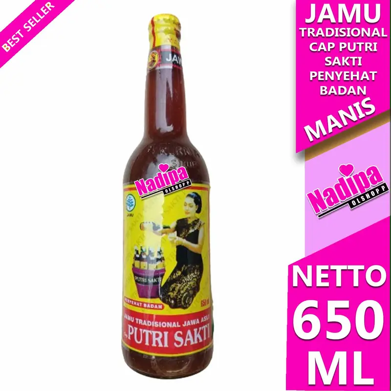 Jamu tradisional cap Putri Sakti Racik Linu/Nafsu Makan Botol kaca nadipa olshopp 5