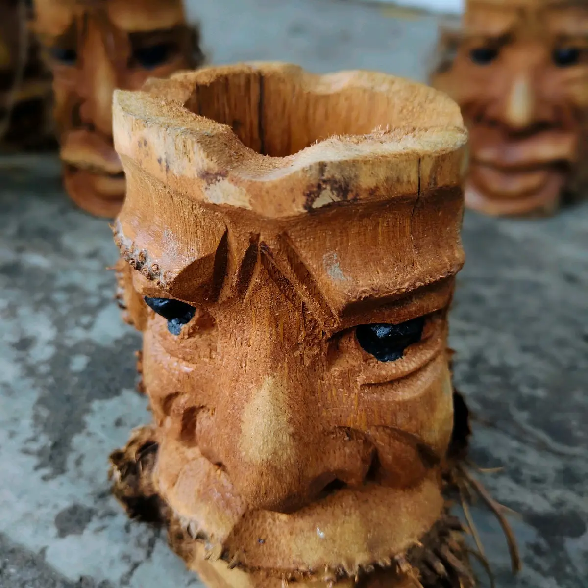 ASBAK BALI AKAR BAMBU 20CM