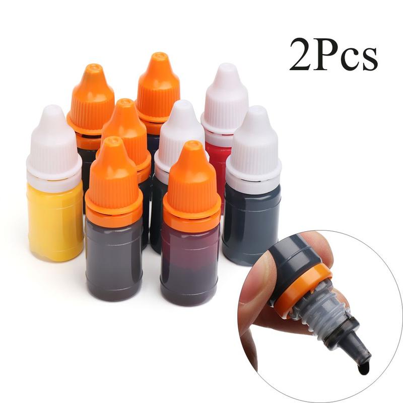 8ml 9 Color Hot Useful Inkpad Oil DIY craft Flash Refill Ink Photosensitive Seal Stamping Machine Scrapbooking 0