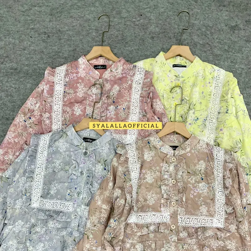 SYALALLA AALIYAH GAMIS KATUN BKK FULL BORDIR DAN FURING BUSUI FRIENDLY Dress Muslim Mewah Motif 1