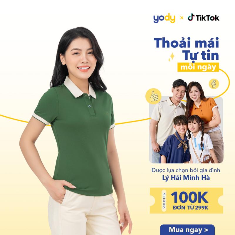 [Đồng giá] [ LIVE ] YODY Áo Polo Nữ S.Cafe Kiể m Soát mùi Không Bai Dão Chuẩn Form APN3700
