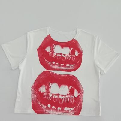 Product Introduction of Punk Y2K Baby Short Sleeve Top Women's Gothic Street Print T-Shirt 27