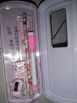 Product Review of Pensil Case Kaleng Rantang 3 Susun Ada ISI / Kotak Pensil Sleting / Tempat Pensil Kaleng White Board Karakter Kuromi Lucu Stationery from v**2 0