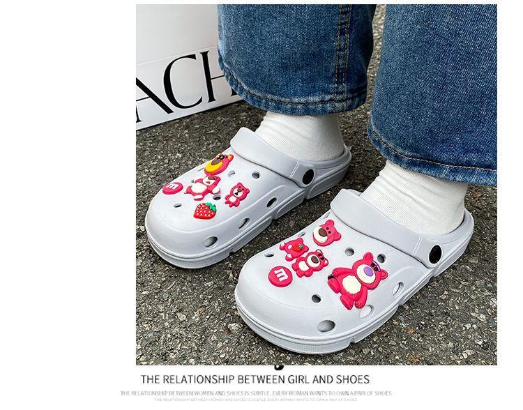 Product Introduction of Shoes Women's Slippers Popular Personalized Thick-Soled Slippers Men's Outerwear 2023 New Baotou Sandals Sandals Beach Shitting Feeling Men's Sandals Slippers 22