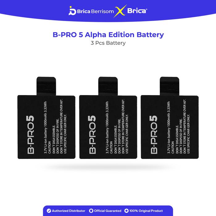Gambar Paket 3 Baterai B-PRO 5 ALPHA EDITION AE ORIGINAL dari Brica Berrisom Kab. Tangerang Tokopedia