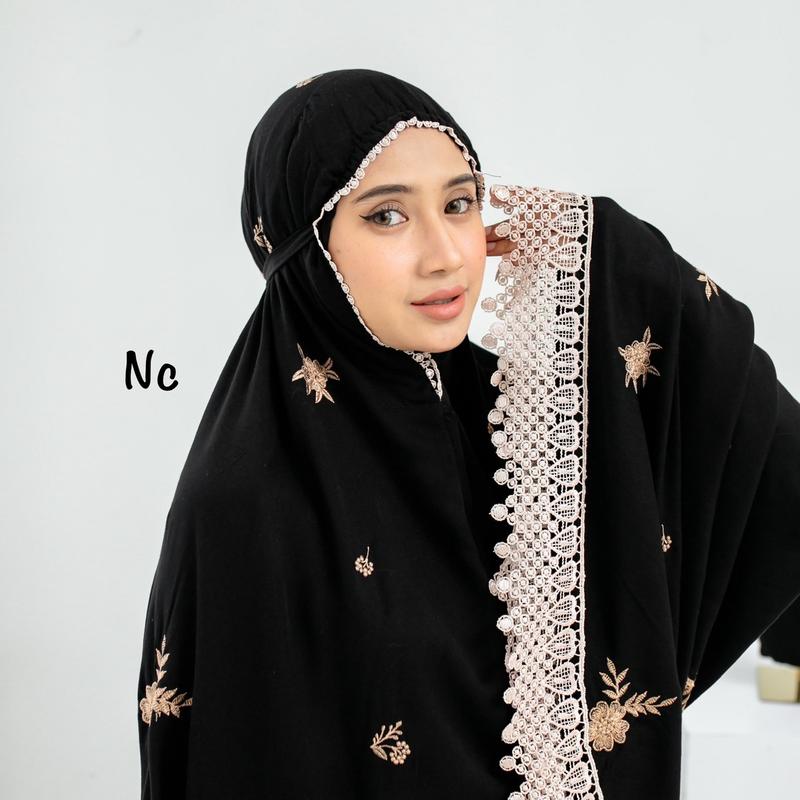 Mukena Dewasa Katun Rayon Twill Bunga Milo 3