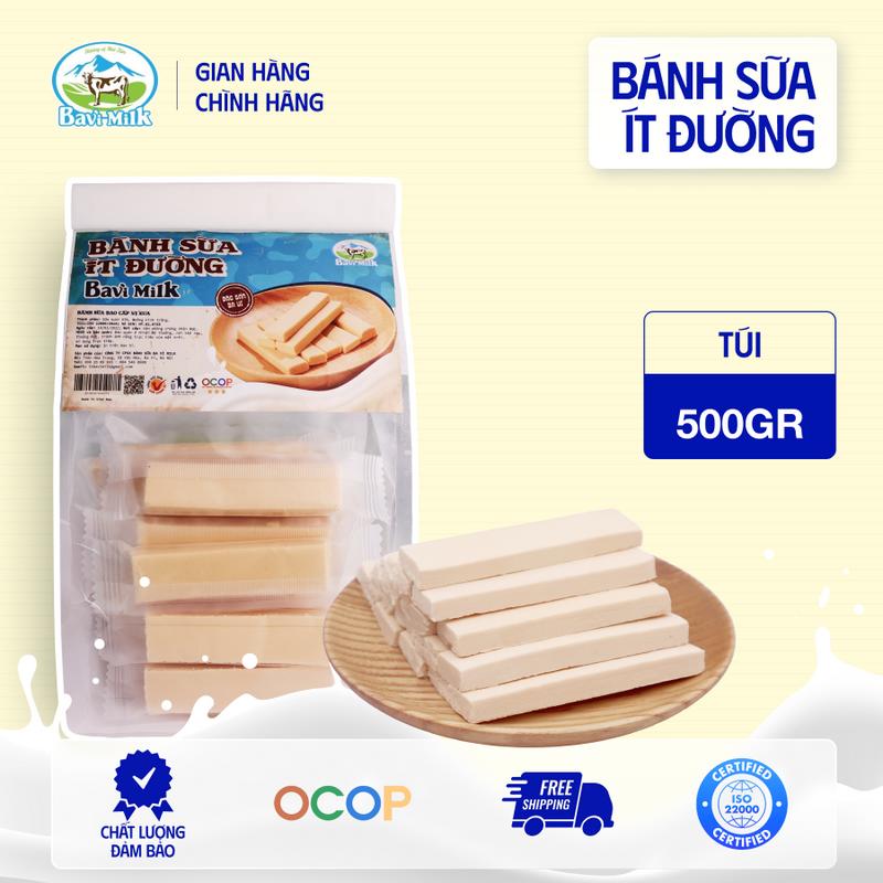 500gr bánh sữa Ít Đường - Ba Vì Milk Snack Food Ăn Vặt Bánh Quy Thức Ăn