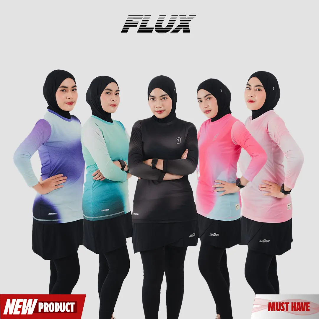 Jerjhon Jersey Olahraga Women Slimfit Long Sleeve - Flux Series