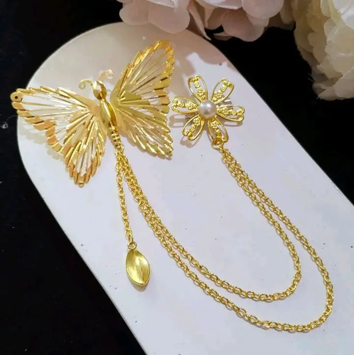 Bros Rantai Kebaya Gold Mewah / Bros Kemeja / Bros Dada / Bros Kebaya Janggan