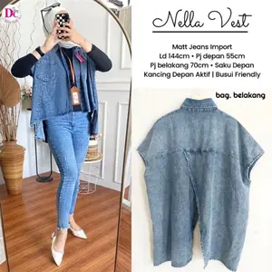 Nella Vest Rompi Outer Atasan Wanita Top