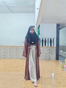Product Review of ZARQA - Luna Gamis 2 | Abaya gamis sisesa Two Tone List Bisban Polos Muslim Turki Dewasa Remaja Lebaran terbaru 2025 Crinkle Mewah Maxi abaya santri Airflow Simple from K**🥴 1