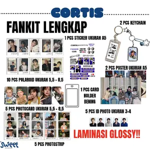 (BACA DESKRIPSI!!) FANKIT Lengkap MEMBER CORTIS James Martin Juhoon Keonho Seonghyeon Sticker A5 Poster Polaroid Photocard ID Photo Photostrip Card Holder Keychain Laminasi Glossy