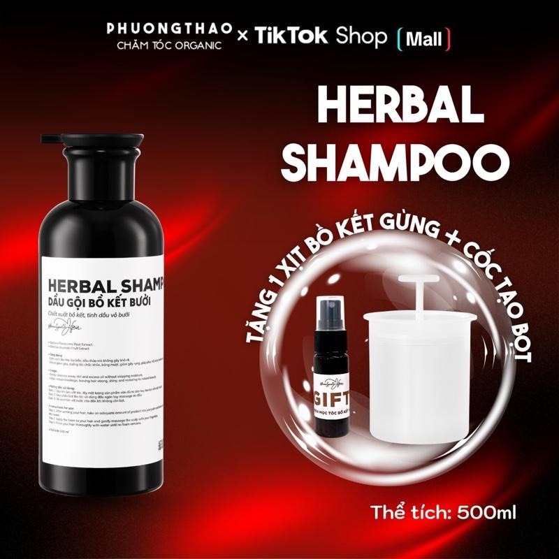  Dầu Gội Bồ Kết Bưởi size 500ml hỗ trợ nuôi dưỡng da đầu 