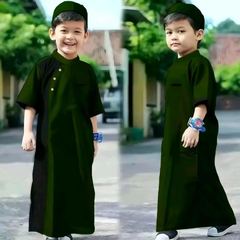 Jubah Anak Laki Laki Model Azka Terbaru Baju Koko Anak Bonus Peci