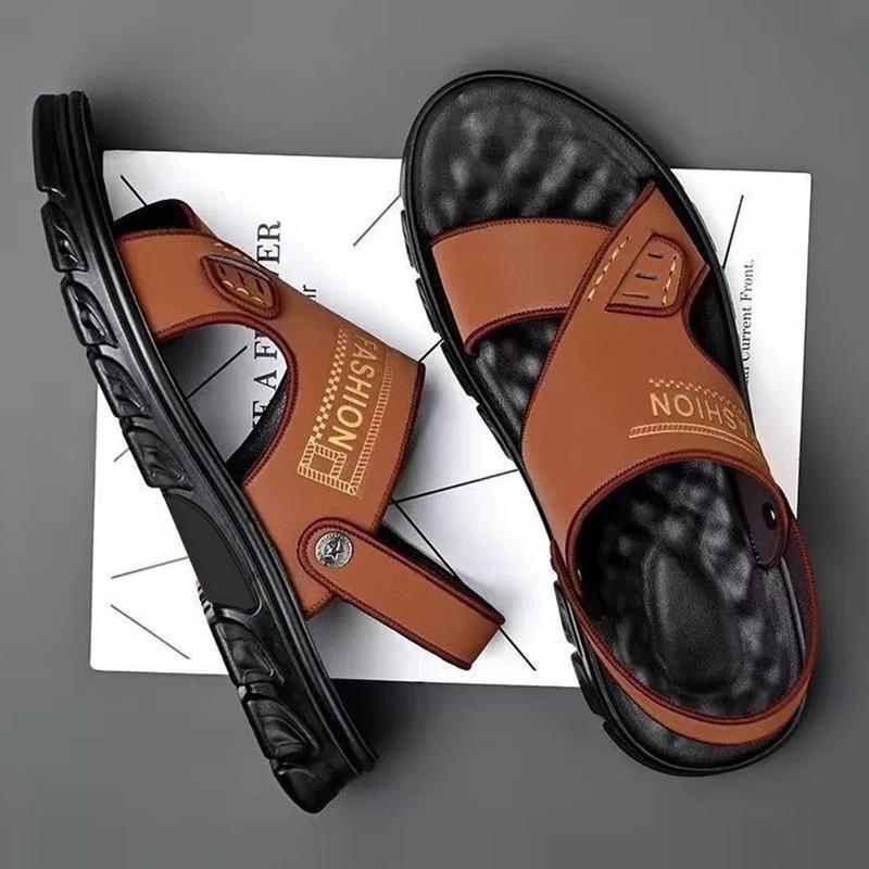 Product Introduction of Sandal Original Selop Pria Slip On Nyaman Kuat Empuk Hitam Coklat Cowok Kasual Sendal Laki-laki Kasual 6