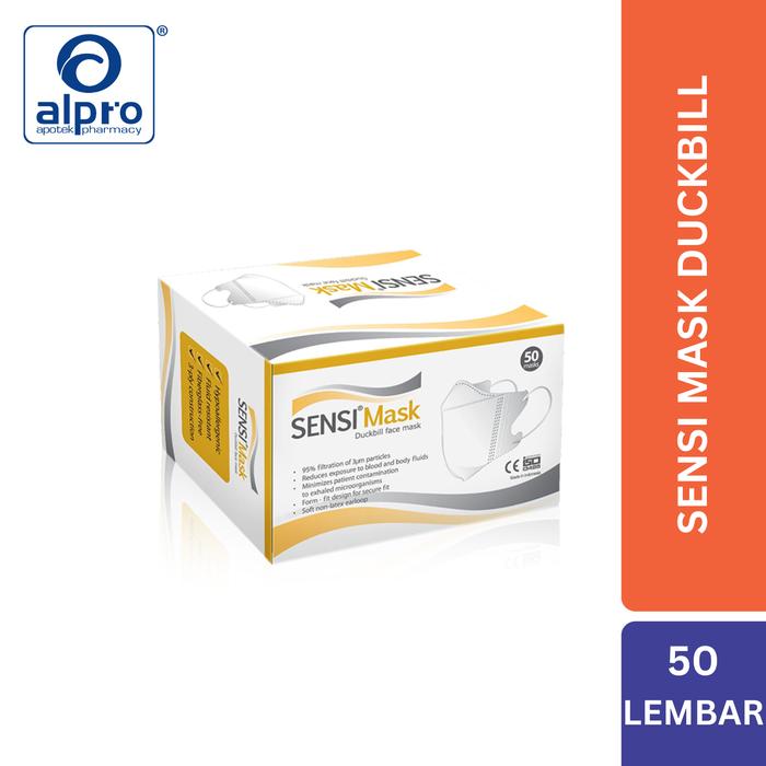 Gambar Sensi Masker Duckbill 50 Pieces dari Apotek Alpro Palem Semi Kab. Tangerang Tokopedia