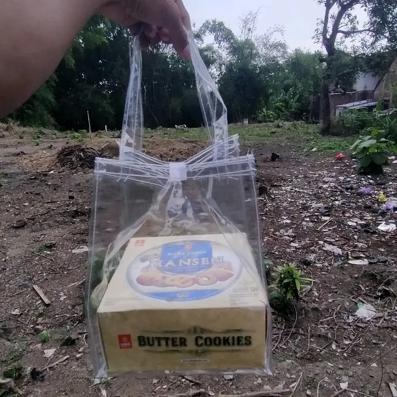 Tas Mika transpara Tas Berkat/ Tas  Hajatan ringan khaky blue kain white swing lurik hijau plastik cc skincare dompet abu abu anti-gores hitam kresek Goodie 3