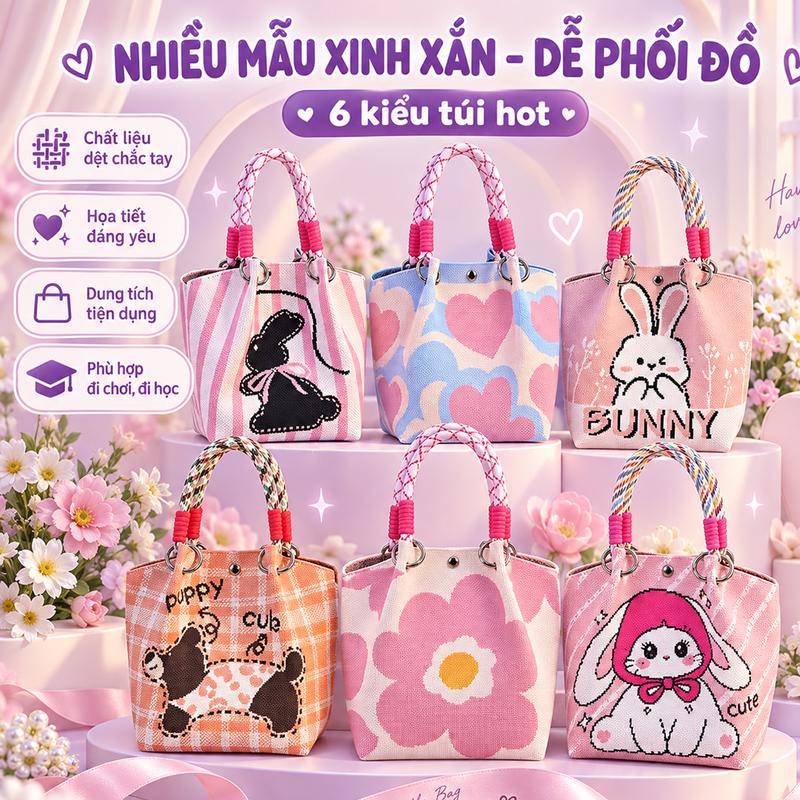 Túi xách đeo đa dụng, túi vải thùng nước, túi tote dệt, túi xách lớn, đẹp mắt, tặng quà cho cô gái túi đi biển nữ tuico idi bien tui