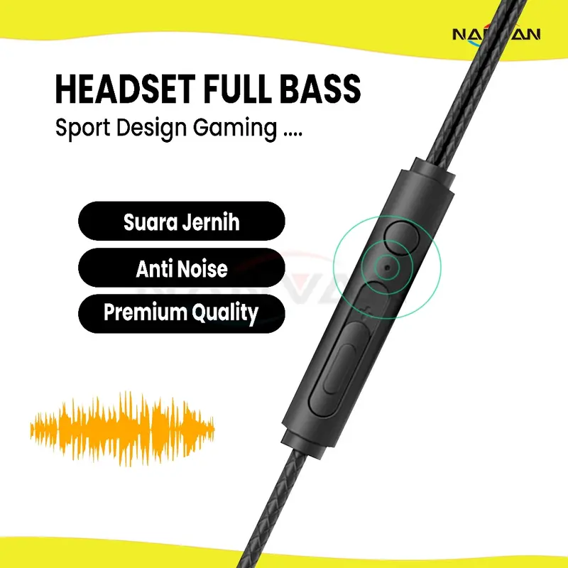 NANVAN NVN-R6 Headset Earphone Type-C Gaming New Sporty Design Universal 4