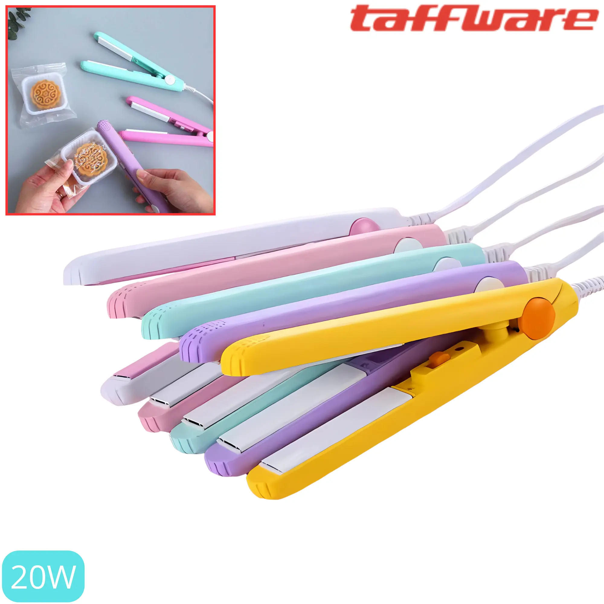 Mini Hand Sealer Taffware Alat Press Perekat Plastik Elektrik Serbaguna Sealing Machine Plastic