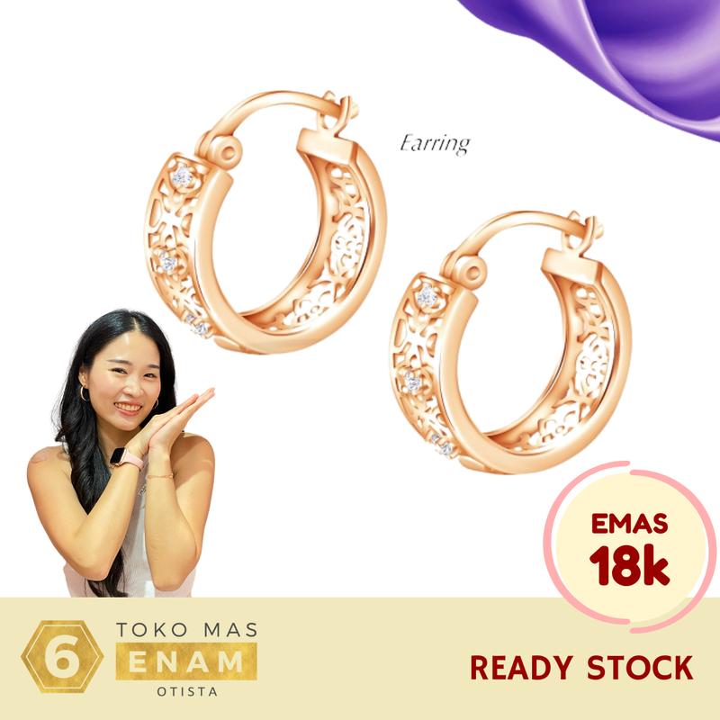 Anting Emas Radiantz Collection SDW - Rosegold 18k 0