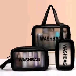 TAS KOSMETIK TRANSPARAN / POUCH MAKE UP / WASHBAG POUCH / TAS MAKE UP WATERPROOF 0