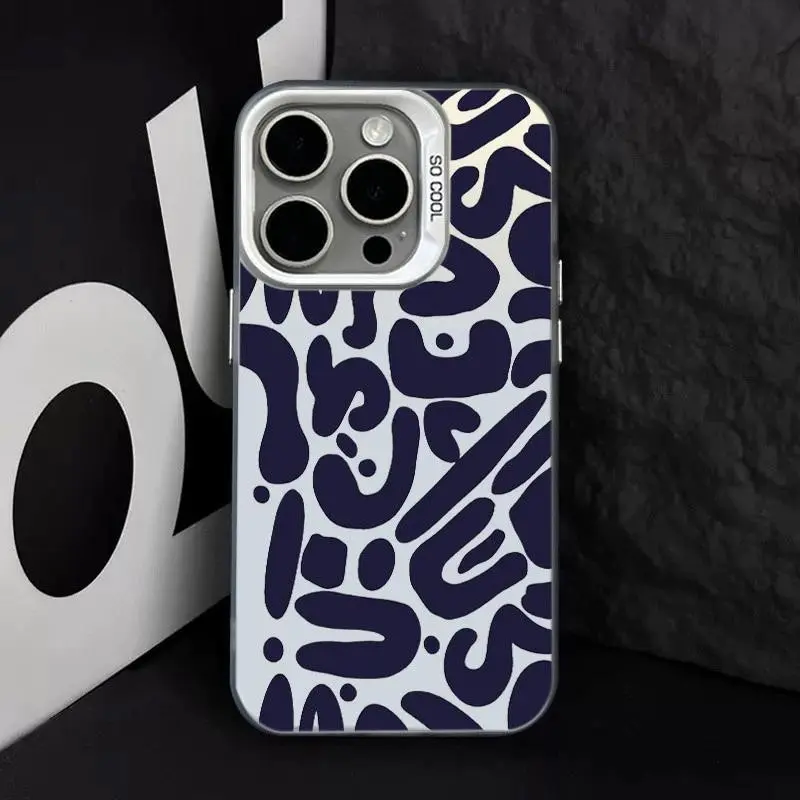 【COD】 Alphabet pattern Premium Matte Hard Casing iPhone 16 pro max 16 plus 15 Pro Max 15 Plus 11 Pro Max 7 Plus 12 Pro Max 13 Pro 14 8 Plus XR XS 14 Pro XS Max 13 Pro Max 11 Pro 12 Pro 14 Pro Max 14 Plus case