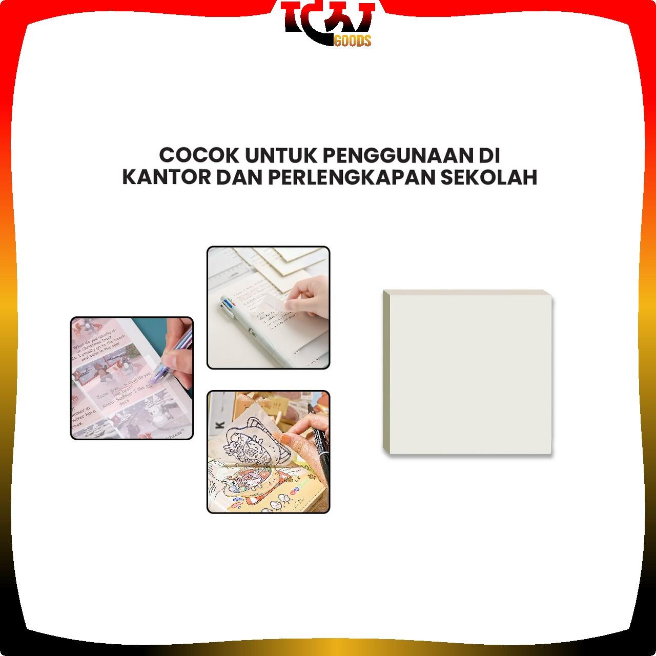 [COD] IG A87 Sticky Note Transparan Isi 50 Lembar Waterproof Serbaguna Untuk Kantor Sekolah / Kertas Memo Tahan Air / Memo Kertas Tempel Anti Air / Label Stickers Catatan Bening