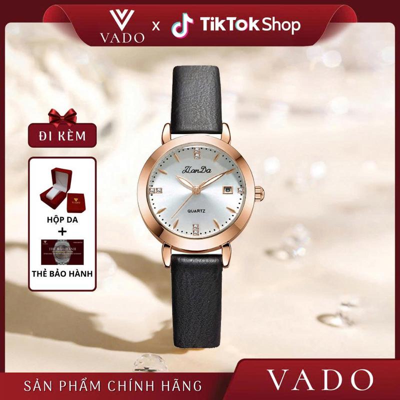   VD - DHJ3203J  Đồng hồ nữ nhỏ gọn mặt tròn dây da phong cách cổ điển - DHJ3203 JRANDE 