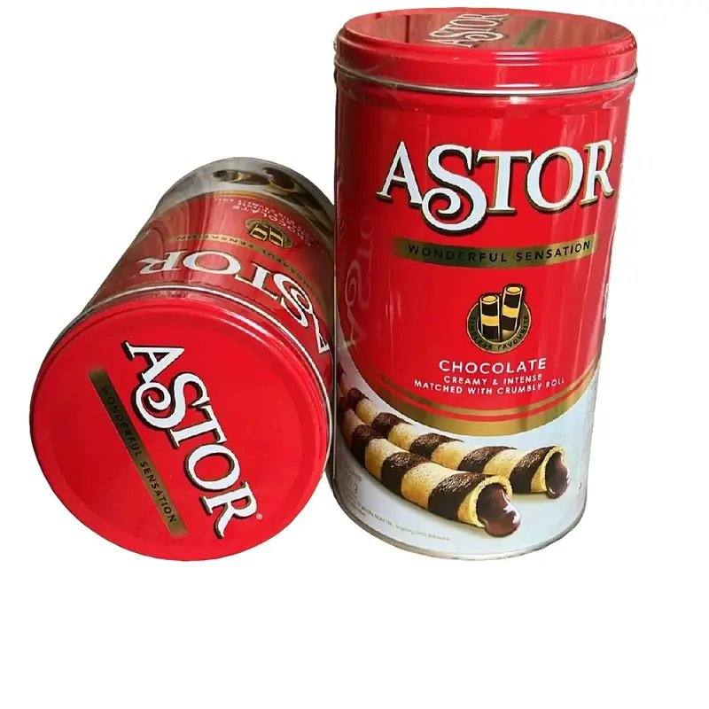 1 kardus isi 6 kaleng Astor wafer roll rasa cokelat Cemilan Snack Kering Toples 1