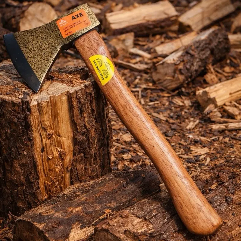 Kampak Kayu Cap Mata Original dengan Bahan Baja Karbon Asli Super Kuat Siap Pakai Axe Berkualitas Tinggi