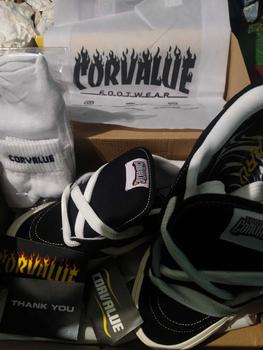 Product Review of Corvalue - Sepatu Sneakers Unisex Pria Wanita Otaru Black White Shoes Casual Sneakers Hitam from a**a 0