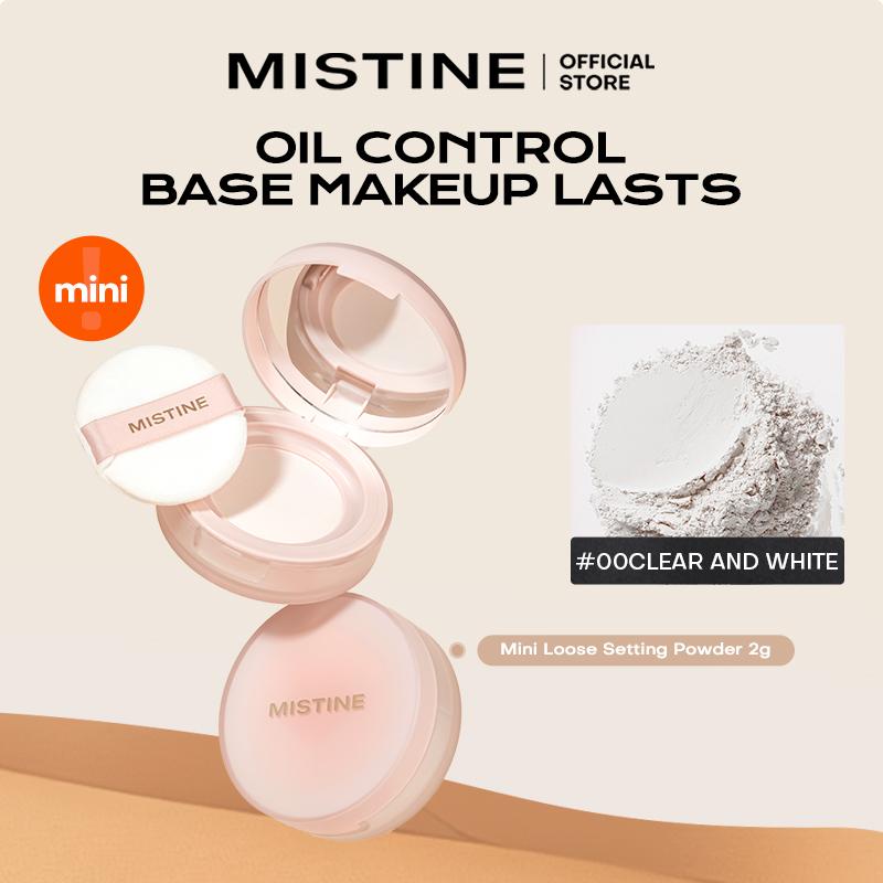 MISTINE Mini Loose Setting Powder Clear And Natural Make Up 2g - TikTok ...
